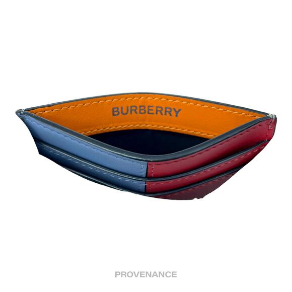 🔴 Burberry Card Holder Wallet - Colorblock Leather - Picture 6 of 8